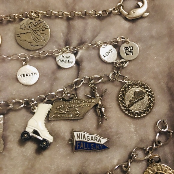 Sterling Silver 925 Charm Bracelet Lot with additional Charms. “NOT SCRAP”! - Picture 11 of 16